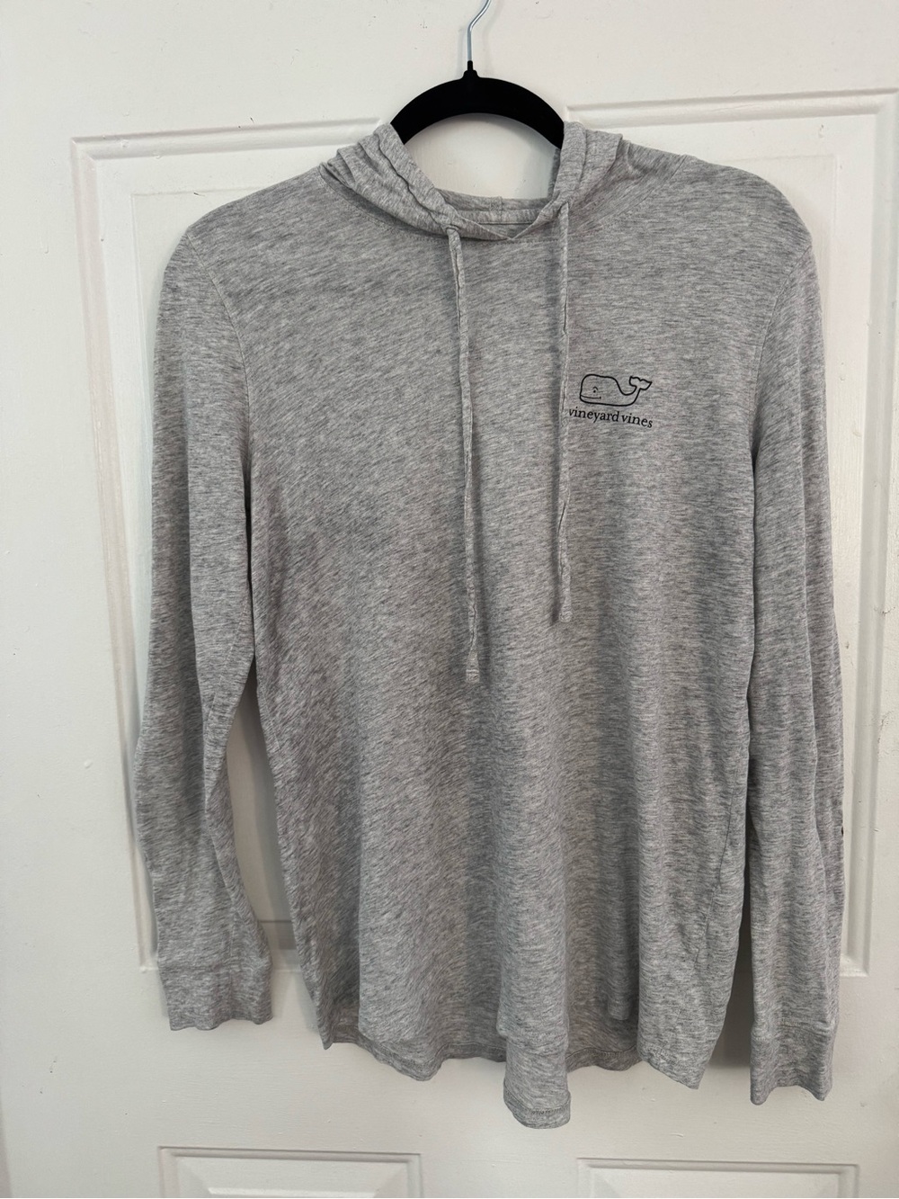 Vineyard Vines Heather Grey Slub Knit Pullover Hoodie - Size XS Coastal Casual